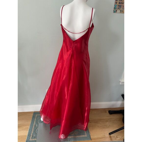 Vintage Y2k Jessica Mcclintock Gunne Sax 2000 Edition Red Prom Slip Dress size 7 - Picture 2 of 12